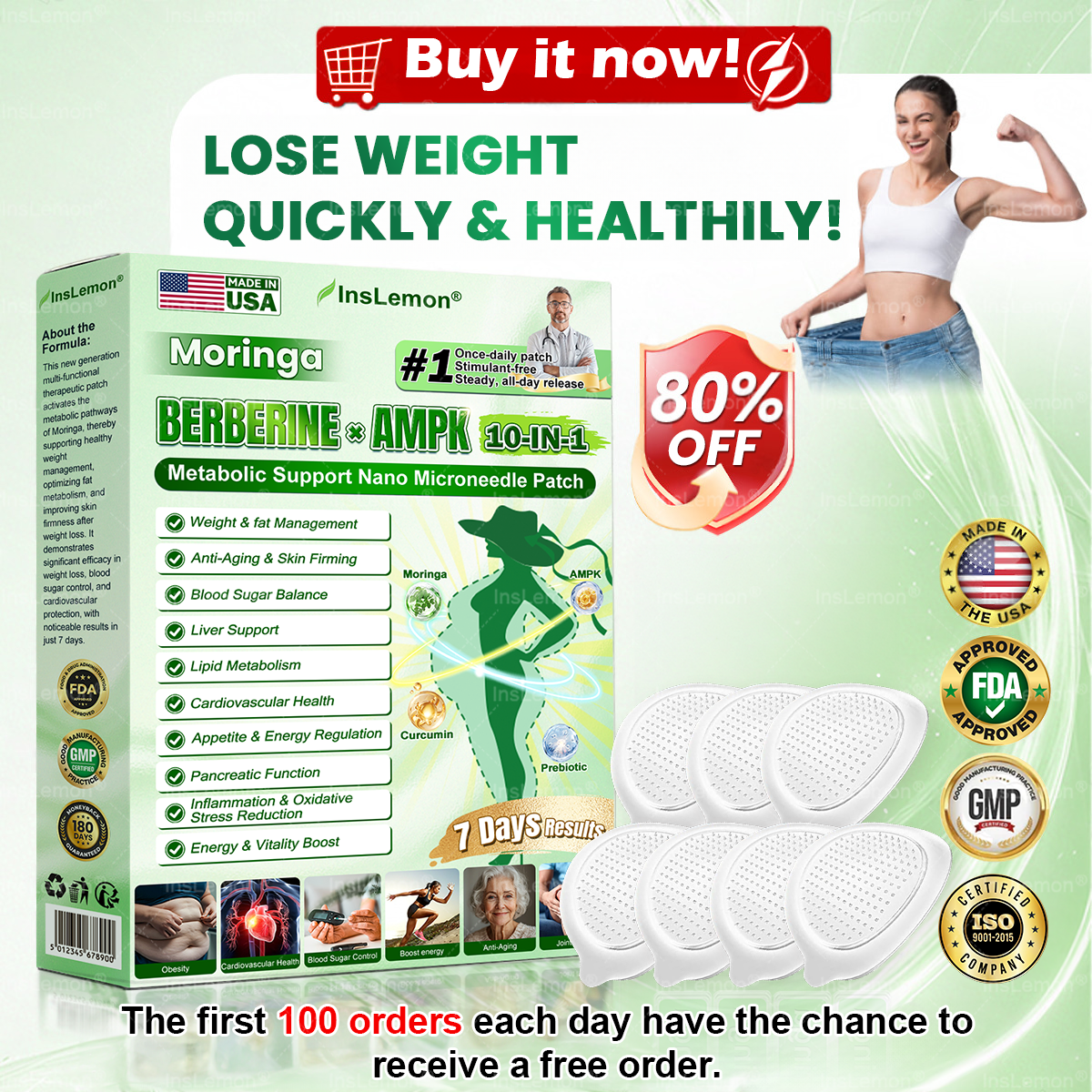 🎁𝐈𝐧𝐬𝐋𝐞𝐦𝐨𝐧® Only 5 boxes left! We're offering you an additional 30% discount! Get yourself in shape and healthy. Miss out now, and you won't have another chance until next year.